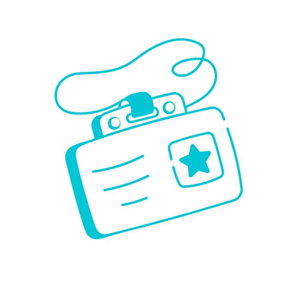 Icon representing military ID.