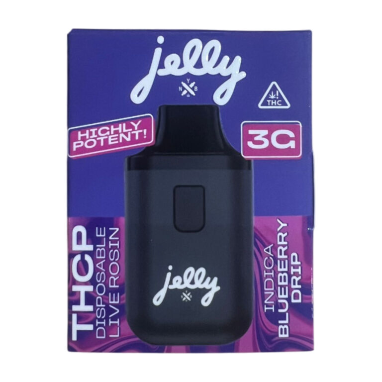 Jelly-THCP-Disposable-Live-Rosin-3g-Disposable-Blueberry-Drip-Indica